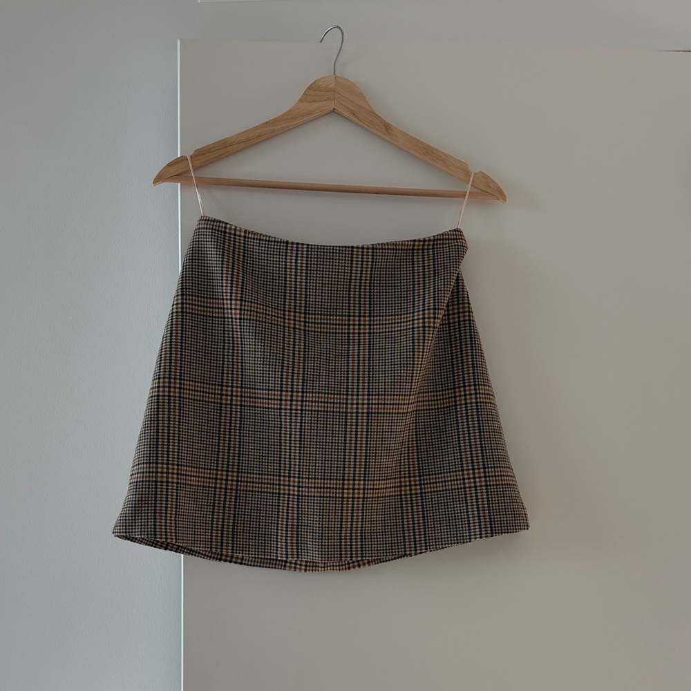 Wilfred Checkered A-Line Miniskirt